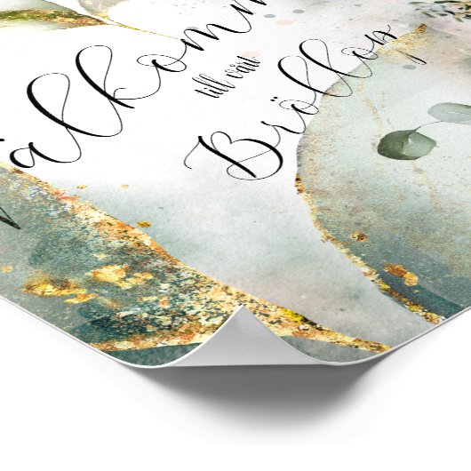 Wedding cake Elegant bröllop Poster (Ecke)