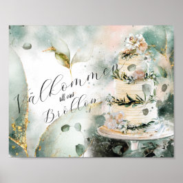 Wedding cake Elegant bröllop Poster