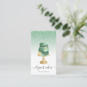 Wedding Cake Glitter Drip Mint Green Bakery Visitenkarte (Stehend Vorderseite)