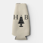 Wedding Cake Monogram Flaschenkühler (Vorderseite)
