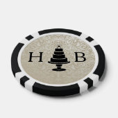 Wedding Cake Monogram Pokerchips (Einzeln)