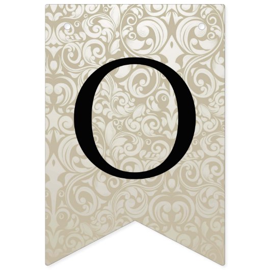 Wedding Cake Monogram Wimpelkette (Zweite Fahne)