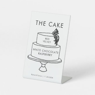 Wedding Cake Sign Sockelschild