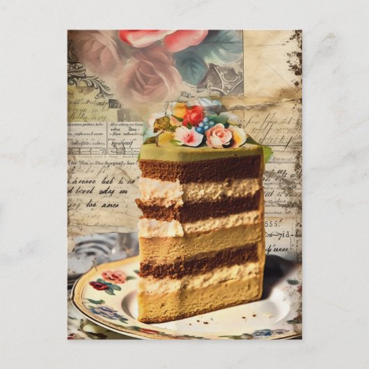 Wedding Cake Slice Postkarte (Vorderseite)