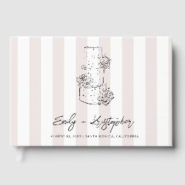 Wedding Cake Stripe Wedding   Gästebuch
