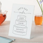 Wedding Cake Tier Flavor Description Pedestal Sign Sockelschild (In Situ)