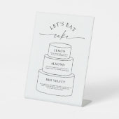 Wedding Cake Tier Flavor Description Pedestal Sign Sockelschild (Vorderseite)