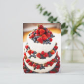 Wedding Cake with Fruits Postkarte (Stehend Vorderseite)