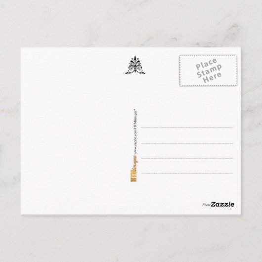 Wedding Cake with Fruits Postkarte (Rückseite)