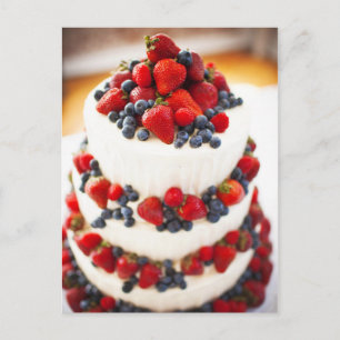 Wedding Cake with Fruits Postkarte