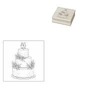 Wedding Cake Wood Gummistempel (Stempel)