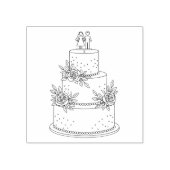 Wedding Cake Wood Gummistempel (Prägung)