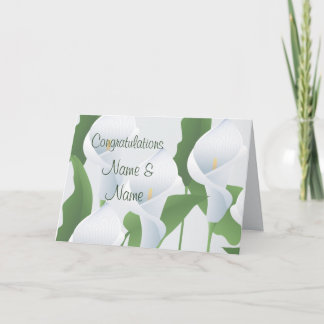 Wedding Calla Lilies Herzlichen Glückwunsch Grußka Karte