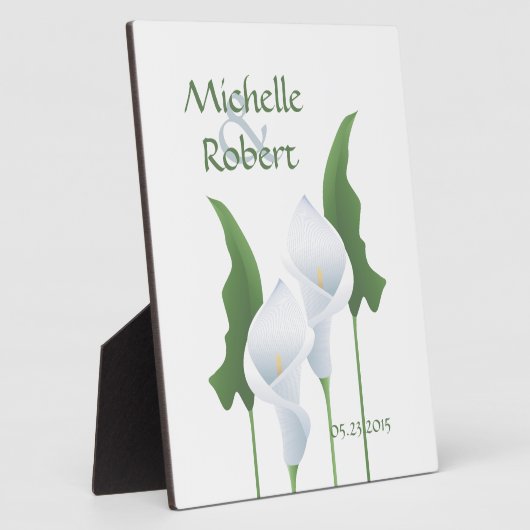 Wedding Calla Lily Custom Plaque Fotoplatte (Seite)