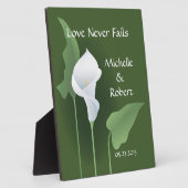 Wedding Calla Lily Green Custom Plaque Fotoplatte (Seite)