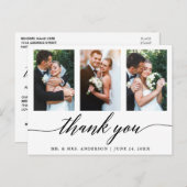 Wedding Calligraphy 3 Foto Vielen Dank Postkarte (Vorne/Hinten)