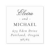 Wedding Calligraphy & Classic Serif Return Address Permastempel (Design)
