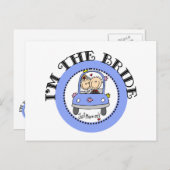 Wedding Car Bride Postkarte (Vorne/Hinten)