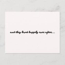 Wedding card - and they lived happily ever after postkarte