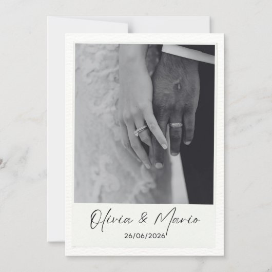 wedding card magneteinladung (Vorderseite)