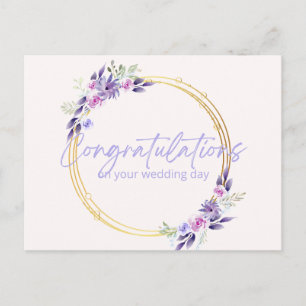 Wedding Card- Modern Geometric Wedding Greetings Postkarte