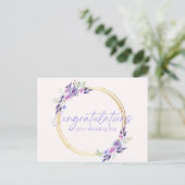 Wedding Card- Modern Geometric Wedding Greetings Postkarte (Stehend Vorderseite)