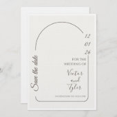 Wedding Card – Modern Minimal Save The Date Arch Einladung (Vorne/Hinten)