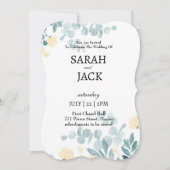 Wedding Card, Personalised Wedding Card Einladung (Vorderseite)