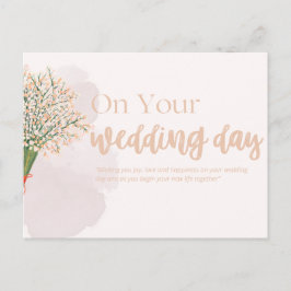 Wedding Cards- Elegant Floral Wedding Congratulati Postkarte