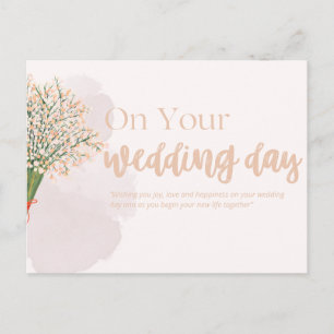Wedding Cards- Elegant Floral Wedding Congratulati Postkarte