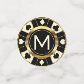Wedding Casino Poker Chip - Elfenbeinküste Konfetti (Klein Vorderseite)