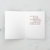 Wedding Caterer, vielen Dank Dankeskarte (Innenseite)