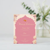 Wedding Celebrations | Sikh Sangeet & Jaggo Einladung (Stehend Vorderseite)