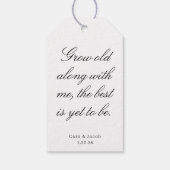 Wedding Centerpiece, Bridal Shower Decoration  Geschenkanhänger (Rückseite)