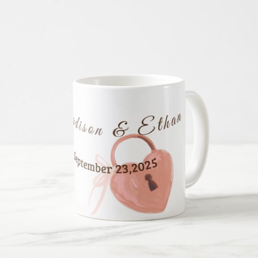 Wedding ceramic mug  kaffeetasse (VorderseiteRechts)