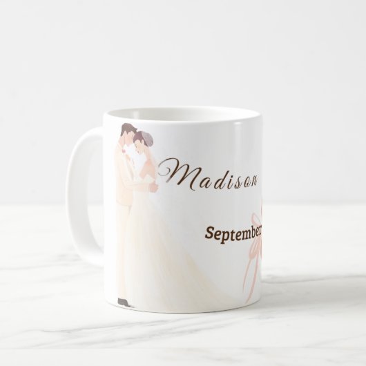 Wedding ceramic mug  kaffeetasse (Vorderseite Links)