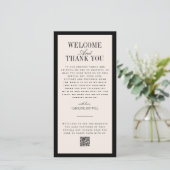 Wedding Ceremony or Reception Welcome Dankeskarte (Stehend Vorderseite)