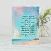 Wedding Ceremony Program Procession Beach Design (Stehend Vorderseite)