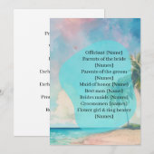 Wedding Ceremony Program Procession Beach Design (Vorne/Hinten)