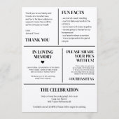 Wedding Ceremony Program With Icons Minimalist Programm (Rückseite)