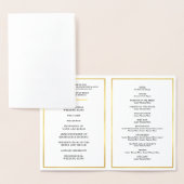 WEDDING CEREMONY PROGRAMM, einfach, stilvoll Folienkarte (Anzeige)