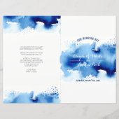 WEDDING CEREMONY stilvolle Aquarell coole Marinebl (Vorderseite)