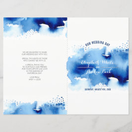 WEDDING CEREMONY stilvolle Aquarell coole Marinebl