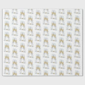 Wedding Champagne Toast on White Geschenkpapier (Flach)