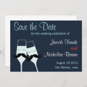 Wedding Champagne Toast Save the Date (Vorne/Hinten)