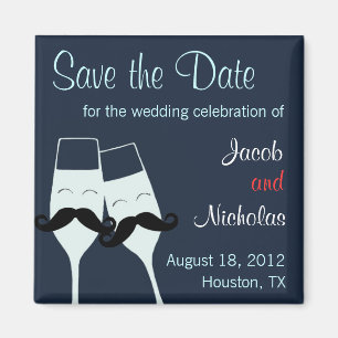 Wedding Champagne Toast Save the Date Magnet