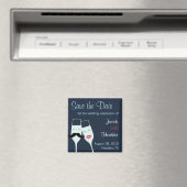 Wedding Champagne Toast Save the Date Magnet (In Situ (Geschirrspüler))