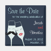 Wedding Champagne Toast Save the Date Magnet (Vorne)