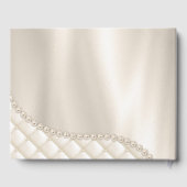 Wedding Chandelier Lighting Ivory Pearl Gästebuch (Rückseite)