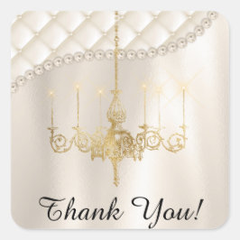 Wedding Chandelier Lighting Satin Ivory Vielen Dan Quadratischer Aufkleber